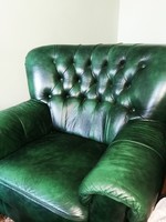 Leather sofa set, chesterfield imitation, 3+2+1