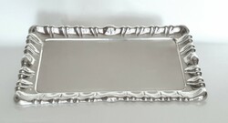 Art deco hólyagos peremű, ezüst (800) tálca (927 g)