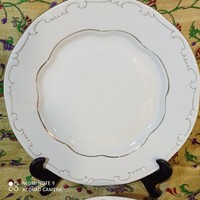 Zsolnay barokk aranyozott tollazott lapos tányér 2 db