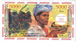 Francia-Antillák  50 francia frank 1961 REPLIKA