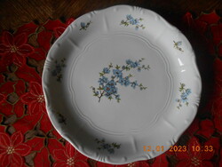 Zsolnay kék barackvirág mintás süteményes kínáló tál