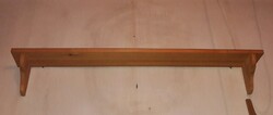 Old natural pine wall shelf with curved bracket, several identical pieces