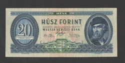 20 forint 1947. Nagyon szép, eredeti tartású bankjegy!! VF+!! RITKA!!