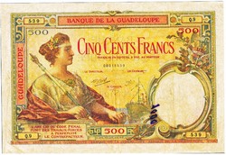 Guadeloupe 500 francs 1934 replica