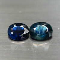 1.31Ct natural sapphire, cornflower blue, oval cabochon /2pcs/