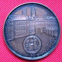 Mée bronze commemorative medal 1987 Szentgyörgyi albert 42.5 mm./Lapis/