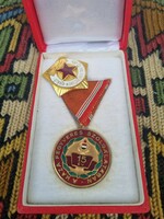 Kat and pol training enamel badge 15 years in the armed service of the homeland