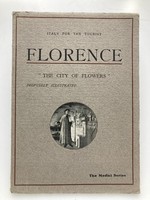 Florence - antik olasz útikönyv 1924-ből, 215 fényképpel