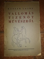 Vallomás tizenöt művészről Kassák Lajos Budapest, 1942