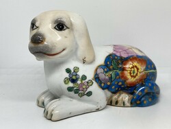 Kutya porcelán figura ázsiai jelzéssel