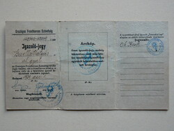 Front fighter ID card (three pages) 1939., Original!!!