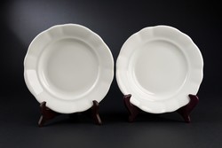 Chodau Csehszlovák porcelán, vastag, nehéz, régi tányér, 2 db, jelzett