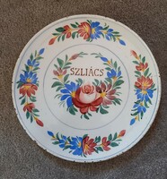 Hand painted marked plate