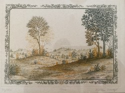 Margit Artner: landscape - color etching