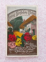 Régi képeslap 1949 feliratos levelezőlap rózsa