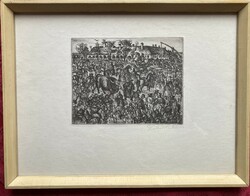 Vladimir Szabó - bridge fair - etching /1905-1991/