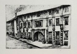 Sulyok gabriella: Sopron, listed building, beautiful etching