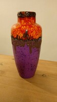 Gyönyörű, egyedi West Germany fat lava váza