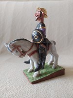 Izsépy: Don Quijote ritka, szép festéssel, hibátlan, jelzett,  22 cm