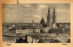 084 - Futott képeslap  Szeged- látkép