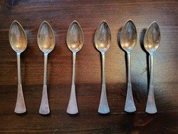6 pieces of silver Diana-marked coffee and mocha spoons, 12 cm, monogram sr engraving