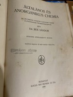 Dr. Sándor Rex. And inorganic chemistry 1920