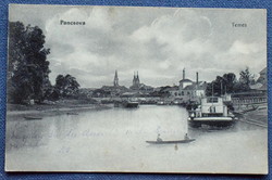 Pancsova látképe a Temessel 1914  Horovitz Könyvker. Pancsova kiadás