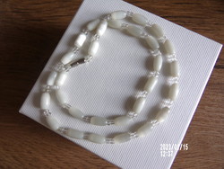 Shell and glass pearl necklace