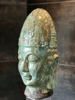 Kerámia Buddha fej szobor