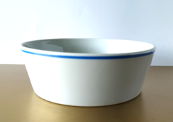 Retro blue striped menzás zsolnay bowl, goulash, jelly bowl