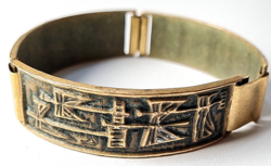 László Dömötör - applied arts bronze bracelet