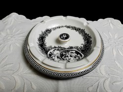 Hollóházi porcelán hamutál, hamu tartó Jurcsák László