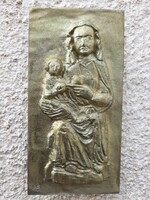 Ritka! Erwin Huber bronz plakett, XVI.Benedek pápa 2007 évi ausztriai látogatásának emlékére