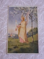 Régi húsvéti képeslap angyalos levelezőlap