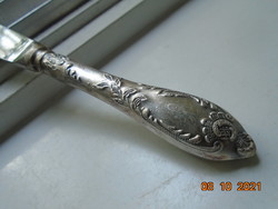 Baroque pattern with silver-plated handle Soviet Russian polished knife with stainless steel blade