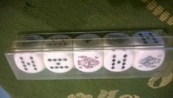 Dice set for board game, in box