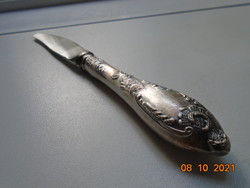 Baroque pattern with silver-plated handle Soviet Russian polished knife with stainless steel blade