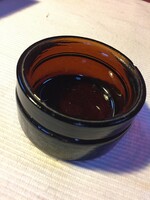 Brown pharmacy glass jar (8f)