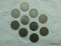 10 Pieces of nickel 2 forint lot! Years 1950 - 1965 - 1966