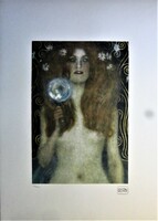 Gustav Klimt litográfiája eredetigazolással- leárazáskor nincs felező ajánlat!