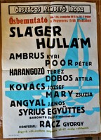 Retro dance music poster 50x70 (1969 drummer Attila Orri, Zsuzsi Mary, Syrius)