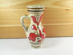 Marked glazed old - Korund ceramic Transylvania - Korund marked - painted glazed jug