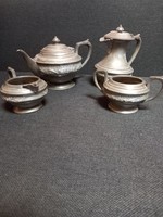 Antik 4 részes ón teás-kávés készlet