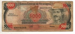 5000 cordobas  1985 Nicaragua