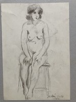 Erika Juhász--seated female nude/1926-2018/
