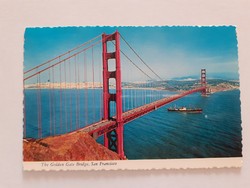 Old postcard San Francisco Golden Gate Bridge photo postcard