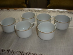 6 porcelain cups - white