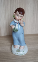 Royal dux porcelain little girl with candle