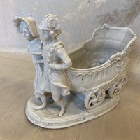 Antique biscuit porcelain sculpture