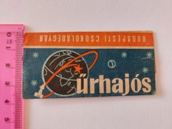 Old chocolate paper astronaut orange chocolate bar Budapest chocolate factory